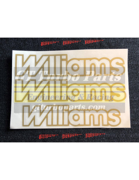 "Williams" side stickers (x2) + rear (1)