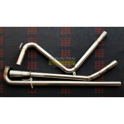 Stainless steel exhaust.