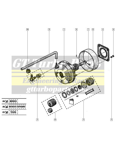 Servofreno regulable 7701349761