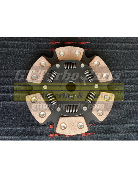 Clutch disc with sintered material and springs