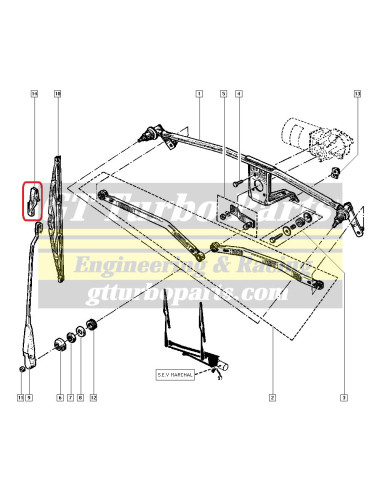 Wiper blade clip 7701028403