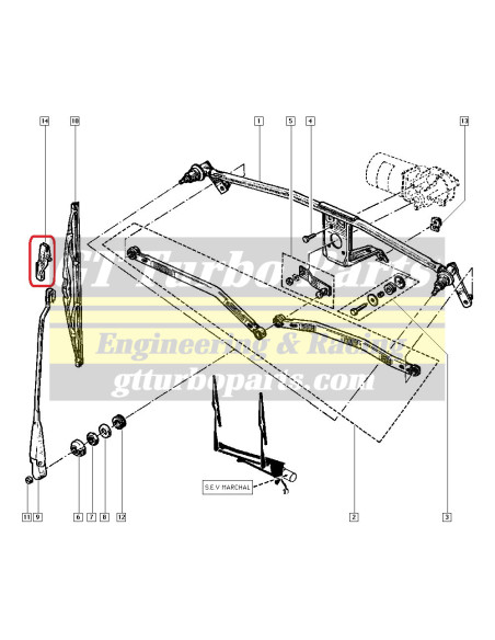 Wiper blade clip 7701028403