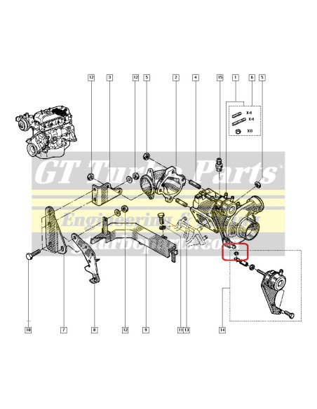 Clip de actuador de wastegate