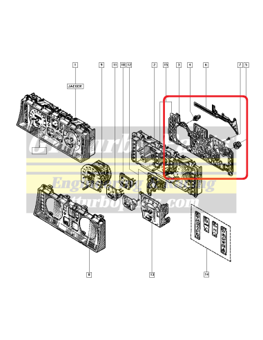 Carte de connexion PCB du tableau de bord 7701030879-7701029839