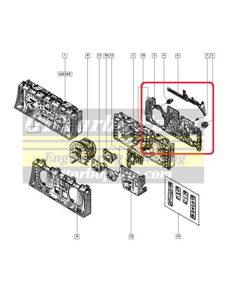 Dashboard PCB connection board 7701030879
