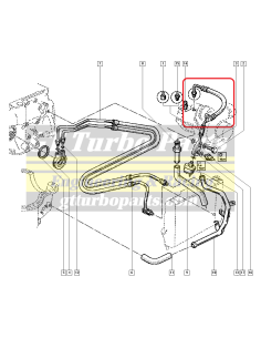 Teflon Turbo Oil Hose. Stainless Steel Braided. 2