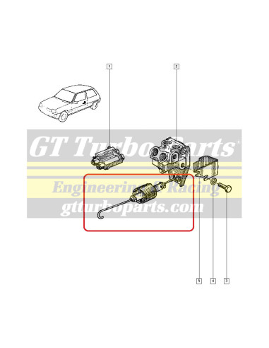 Ressort compensateur de pression de frein arrière