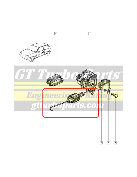 Muelle compensador de presión de frenada trasera