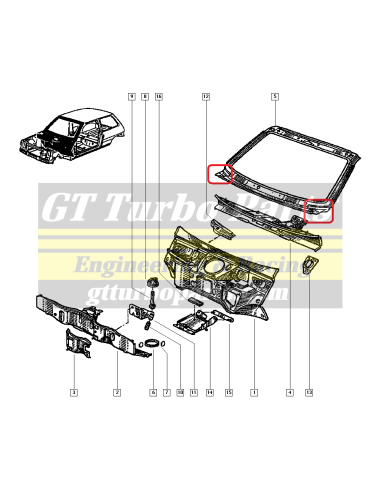 A-Pillar and Wing junction reinforcement plates
