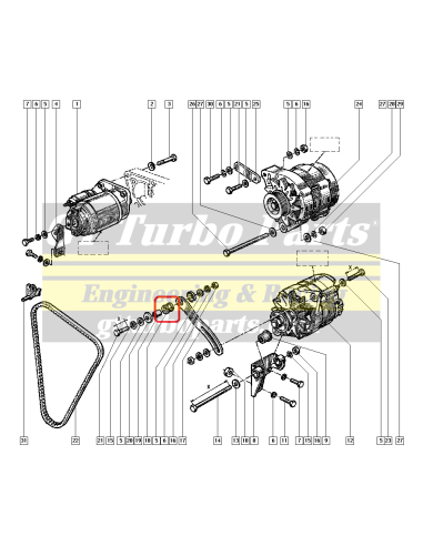 Silentbloc d'alternateur
