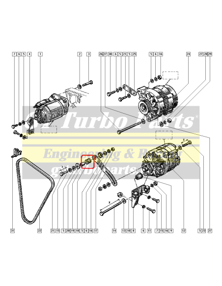 Silentbloc d'alternateur