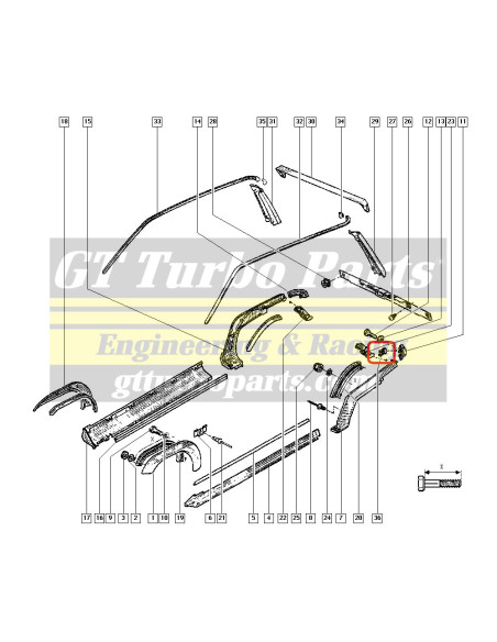 Clip de fixation de garniture d'angle arrière 7703046048