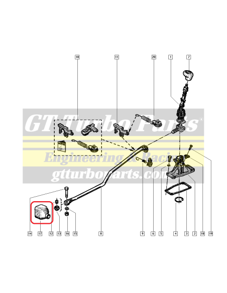 GT Turbo Parts Selector Boot (Replaces 7700718856)