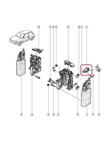 Pivot de verrouillage