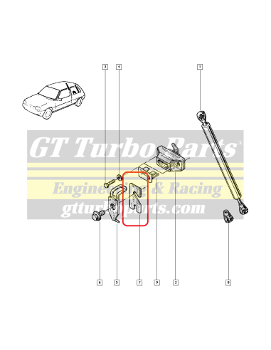 Rear Boot Lock Shim 7700762215