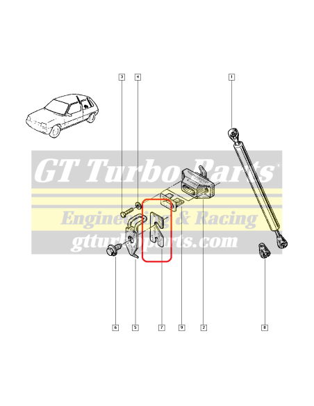 Rear Boot Lock Shim 7700762215