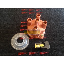 Distributor cap with rotor and dust cover