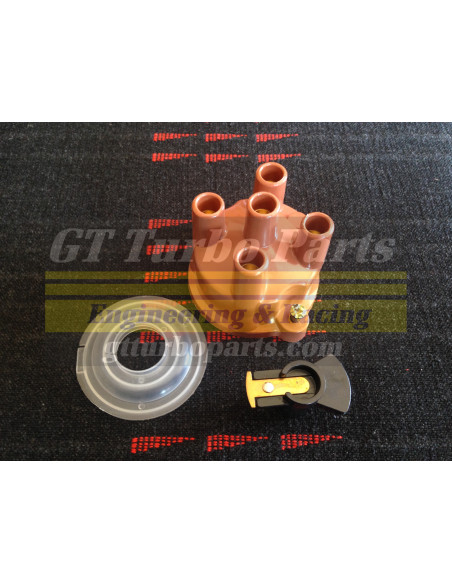 Distributor cap with rotor and dust cover