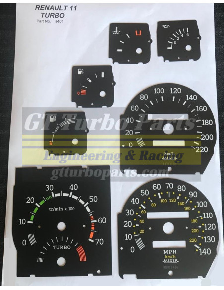 R11 Turbo dash dials