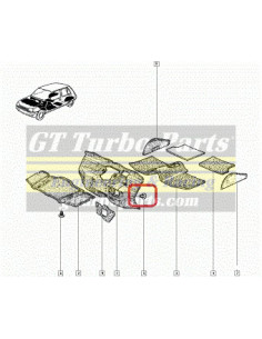 Cockpit mat clip. Piece 2