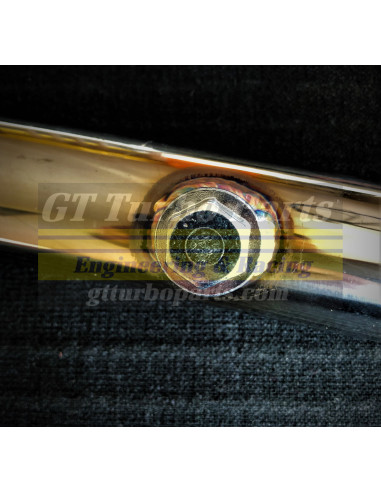 Premier et intermédiaire sections d'échappement en acier inoxydable avec port de lecture Lambda.