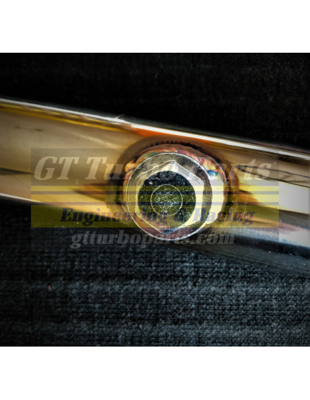 Premier et intermédiaire sections d'échappement en acier inoxydable avec port de lecture Lambda.